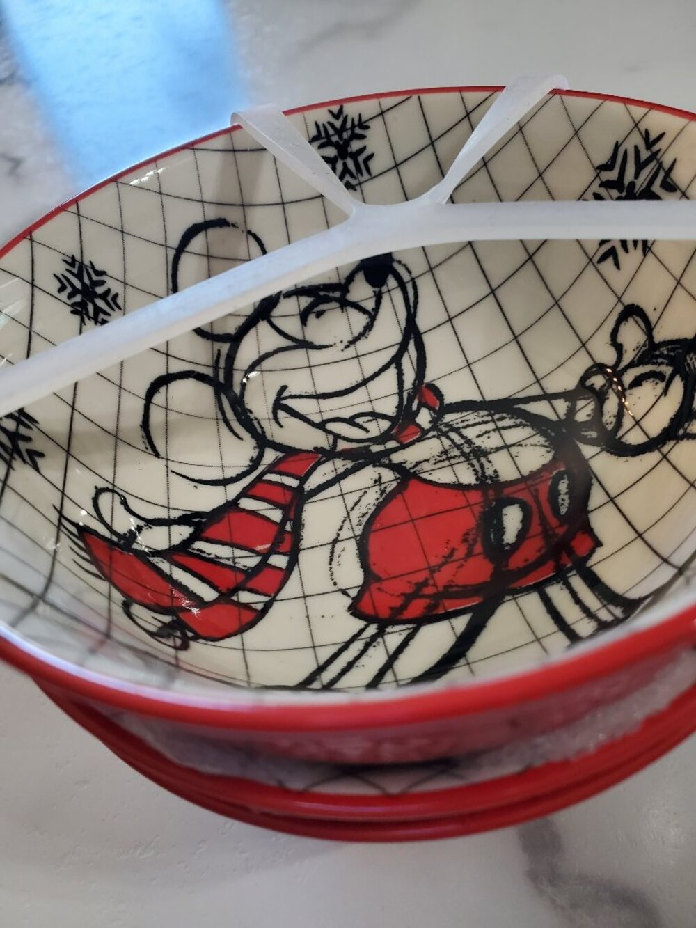 Christmas Sketchbook Mickey Mouse Set Of 3 Snack Bowls